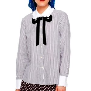 Kate Spade Broome Street Bow Holiday Top Size Medium